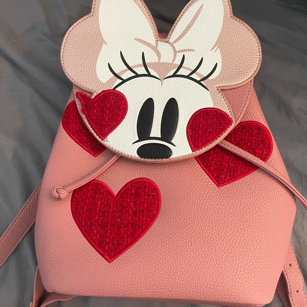Danielle Nicole Pink Heart Minnie Mouse Backpack